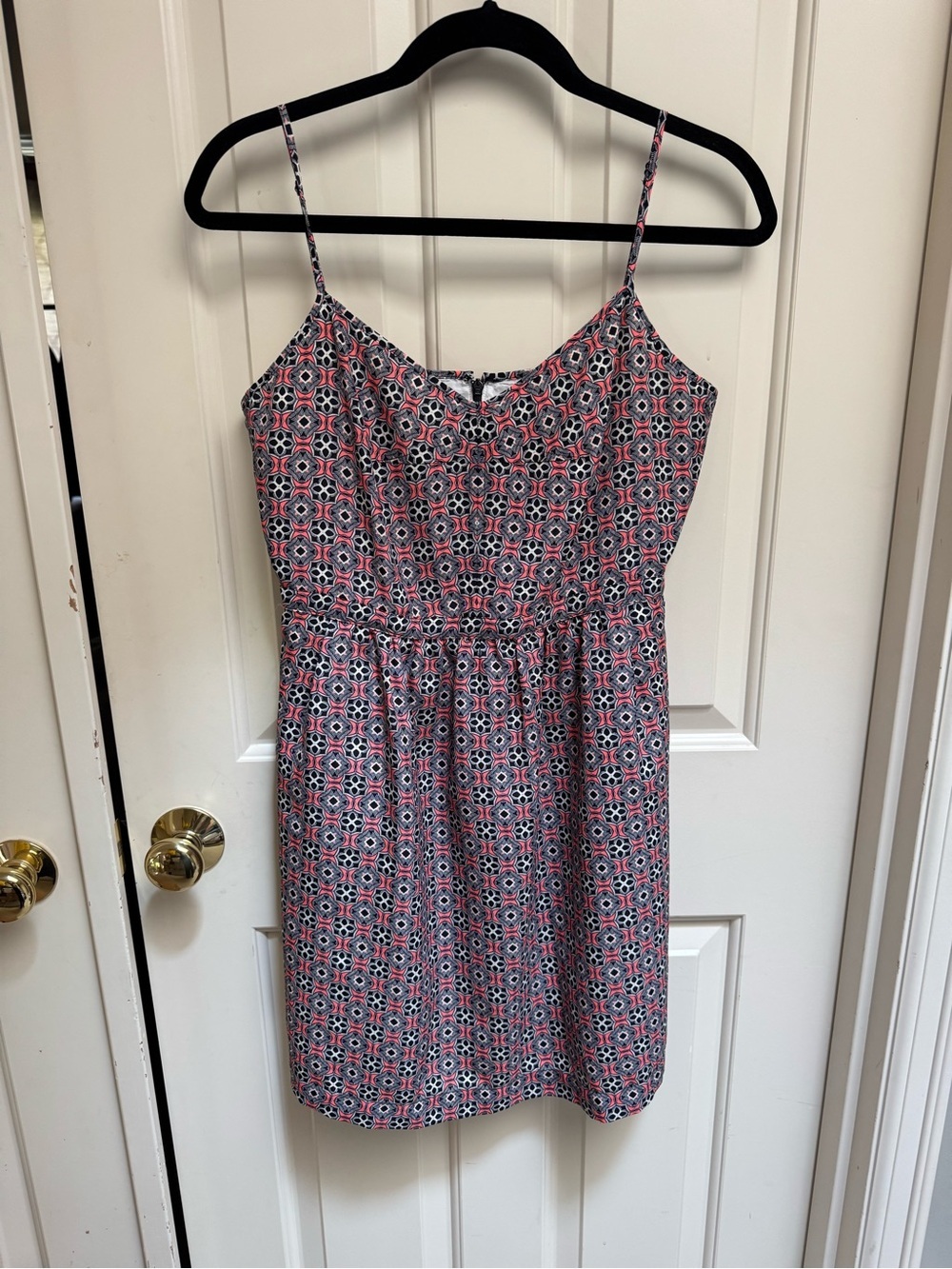 J. Crew Pink And Black Mini Dress